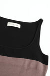 SWAYING/KNIT silk patchwork vest dress SW24SS2L31 khaki